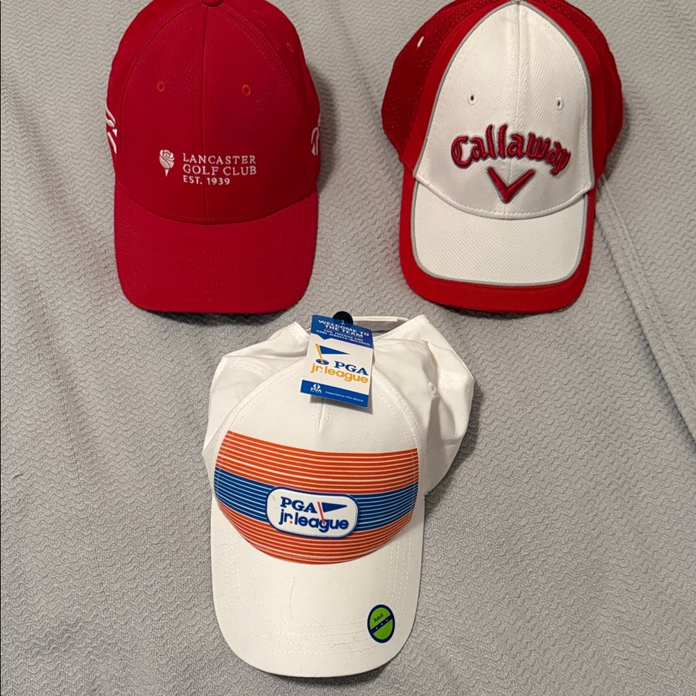 Callaway White and Red Mesh Baseball Cap